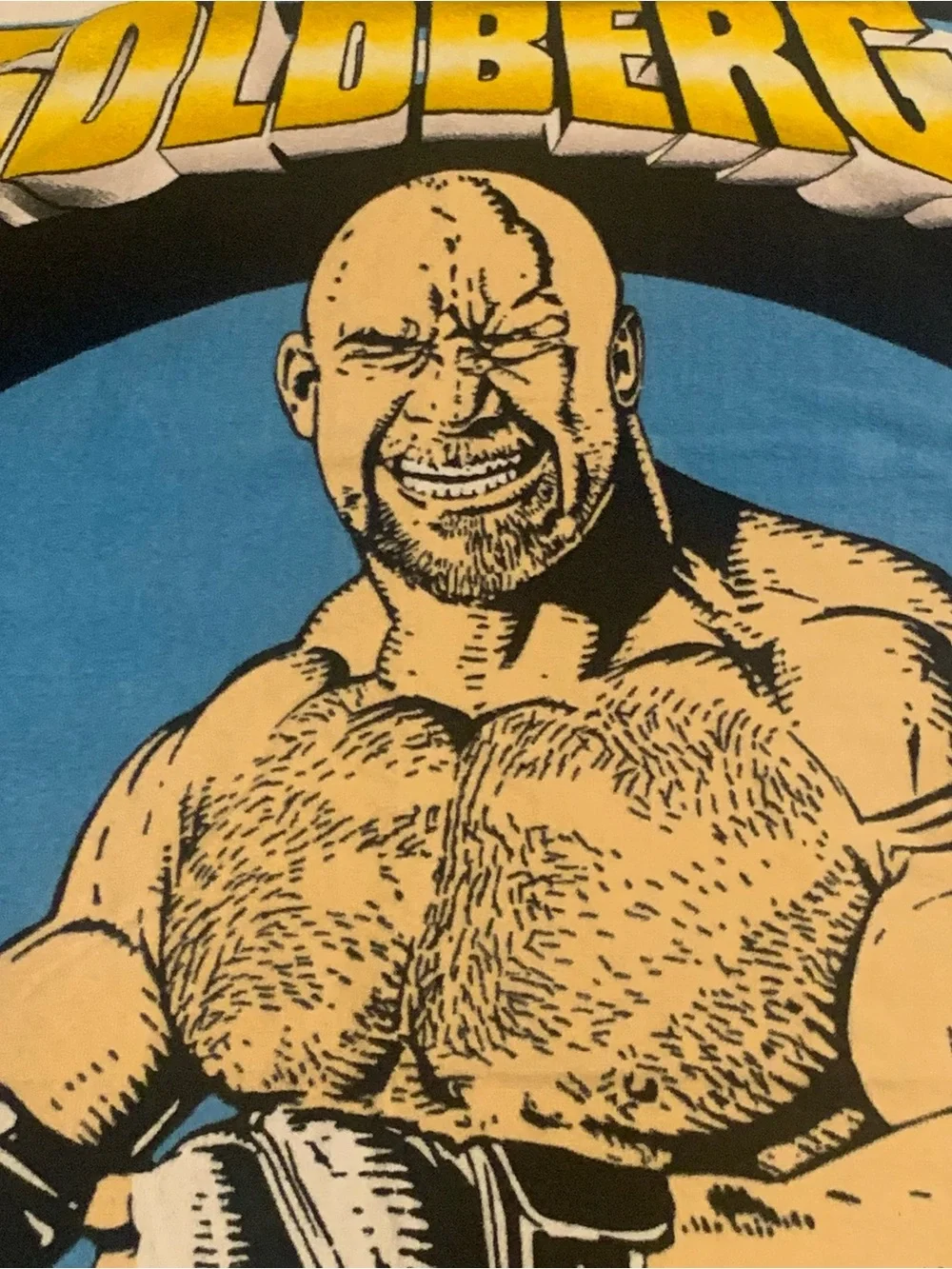 90s Vintage Merch 1999 Goldberg Towel Wrestling Beach Towel WCW WWF Promo